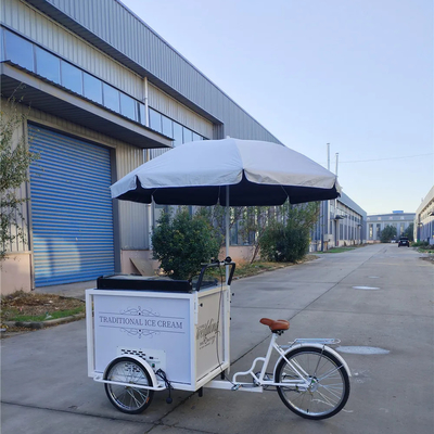 Snack Food IJs Cream Push Cart Driewieler Op maat gemaakte kookapparatuur met wielen