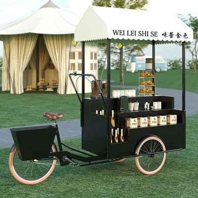 Street Food Delivery Bike met display vriezer en aangepaste snack truck