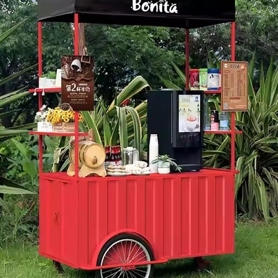Outdoor Street Food Cart Mobiele koffiewagens Elektrische driewieler Fastfood apparatuur