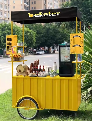 Lange levensduur driewiel fiets container food truck kiosk Bat Street Food driewiel warm eten busje