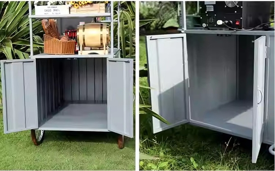 Multifunctionele voedingswagen elektrische driewieler met 100 kg lading en motor