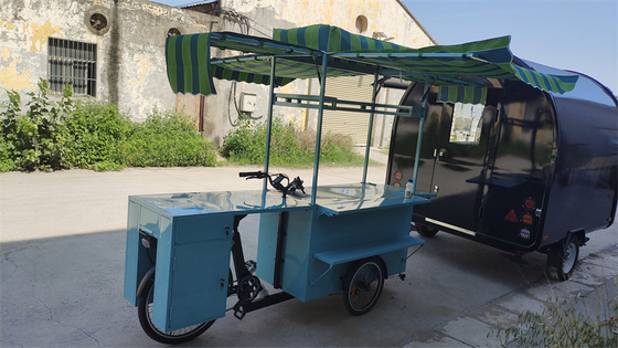 Mobiele zakelijke driewielfiets Design Fast Food Motor driewiel voor voedsel- en drankwinkels
