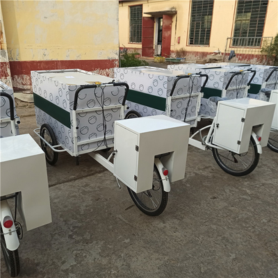 Voorkast en werktafel Elektrische vrachtfiets aanhangwagen voor mobiel voedselvervoer
