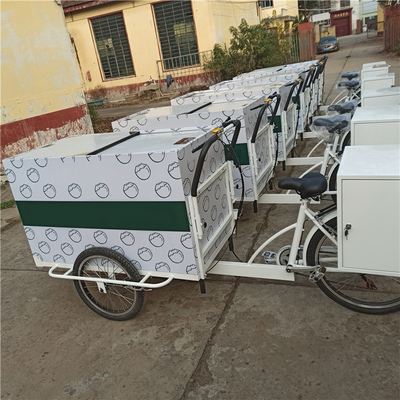 Voorkast en werktafel Elektrische vrachtfiets aanhangwagen voor mobiel voedselvervoer