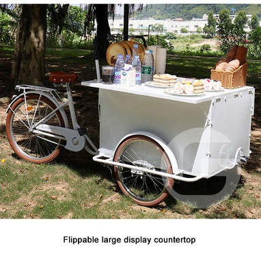 Mobiele Voedselfietskarretjes Fietsnoten Snack Food Cart met en Mobiele Hot Dog Cart
