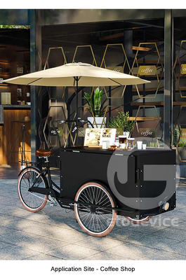 Mobiele Voedselfietskarretjes Fietsnoten Snack Food Cart met en Mobiele Hot Dog Cart