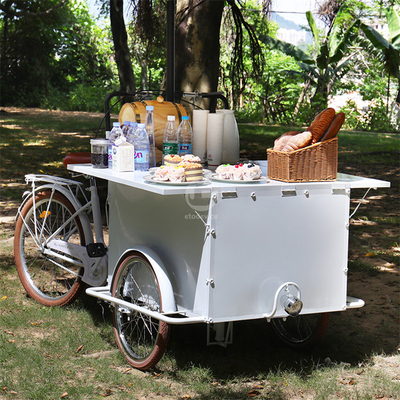 Mobiele Voedselfietskarretjes Fietsnoten Snack Food Cart met en Mobiele Hot Dog Cart