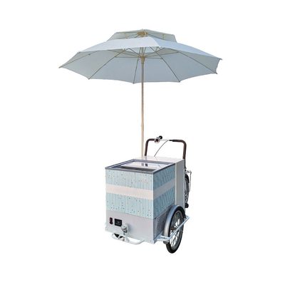 214*83*240cm commerciële koffiefiets voor warme dranken en thee roestvrijstalen driewieler