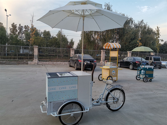 214*83*240cm Mobiele kleine ijsje driewieler taart kiosk bier trike fastfood fiets na service online ondersteuning