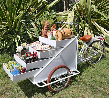 Groentenverwerkende fabriek Mobiele koffiefietskar met L200.00cm*W95.00cm*H110.00cm