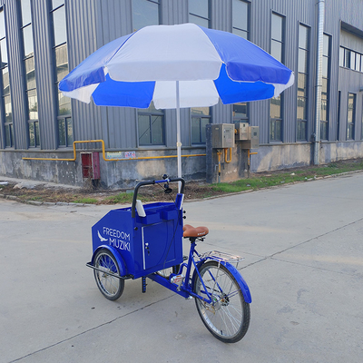 Tricycle Street Mobile Fast Food Vending Bike Cart met aangepaste kookapparatuur