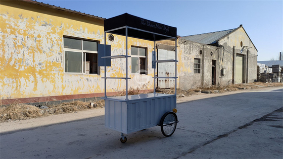 110v/220v Spanning Outdoor Fast Food Kiosk Ice Cream Bike voor outdoor snackverkoop