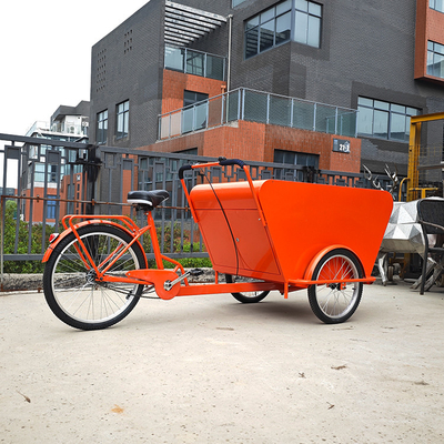 Mobiele driewielvoedseltrolley multifunctioneel straatrailfietskarretje met paraplu