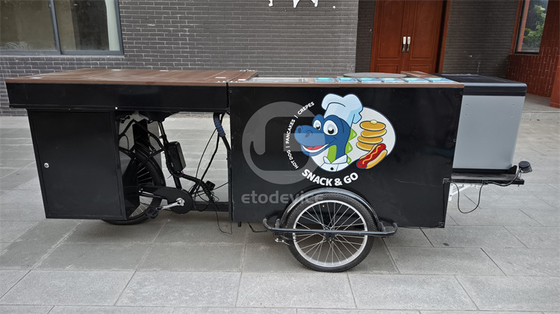 Straatvoedselwagens Crepewagens en mobiele driewielfietsen voor productie-installaties