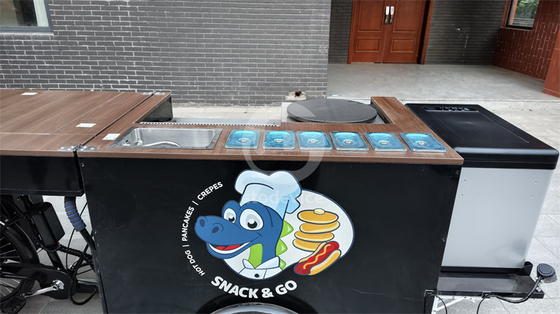 Hamburger Tricycle Mobile Coffee Shop met aanpasbare kleuren en online ondersteuning