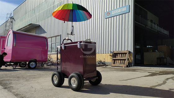 Bouwmaterialen winkels 830*650*2200mm Street Food Kiosk Cart Food Van Hot Dog Cart