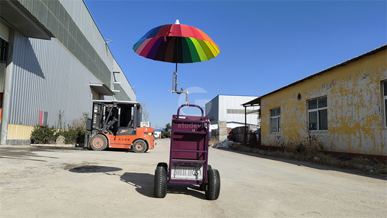 Kleine vertoning showcase trolley met koeler functie aangepast trailer cart in elke kleur