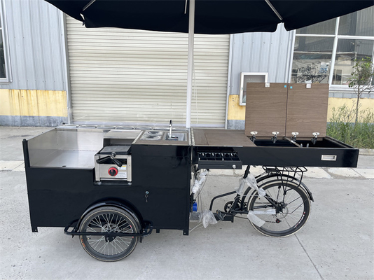 220V/110V Driewielkarretje OEM Koffie Opvouwbare Straat Driewieler wafel crepe Cargo Bike