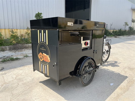 220V/110V Driewielkarretje OEM Koffie Opvouwbare Straat Driewieler wafel crepe Cargo Bike
