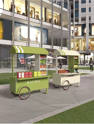 Handpush cart voor commercieel straatvoedsel Optioneel apparaat IJsmachine