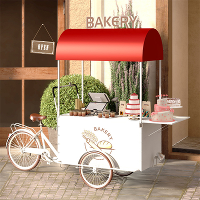 OEM Commercial Mobile Coffee Cargo Bike Driewieler met 3 wielen en sojabonenopslag