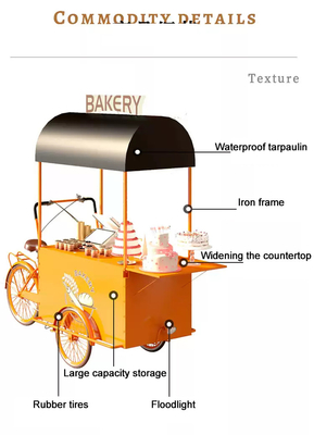 Food Cake Display Tricycle Perfect voor gepersonaliseerde voedselverkoop en ijslevering