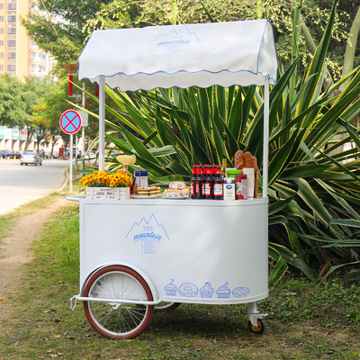 Nieuw ontwerp ijs hand push cart voor diepvries desserts