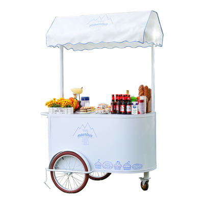 Koffiefiets Push Cart Aanpasbare driewieler voor mobiel café