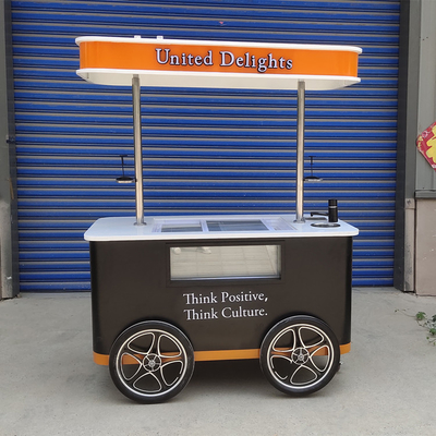 Gelato IJs Cream Push Cart / vriezer automaten / display vriezer
