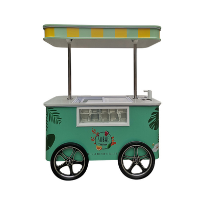 Hot sale Populaire straattoepassing Gelato Cart Italiaans ijsmandje met CE