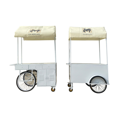 Bestprijs voedingsmiddelen business cart push cart op maat met aanhangwagen
