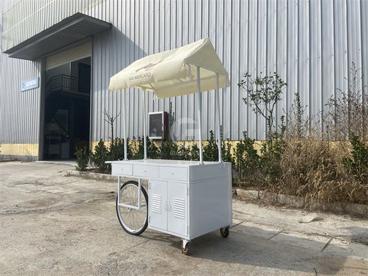 Bestprijs voedingsmiddelen business cart push cart op maat met aanhangwagen