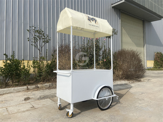 Bestprijs voedingsmiddelen business cart push cart op maat met aanhangwagen