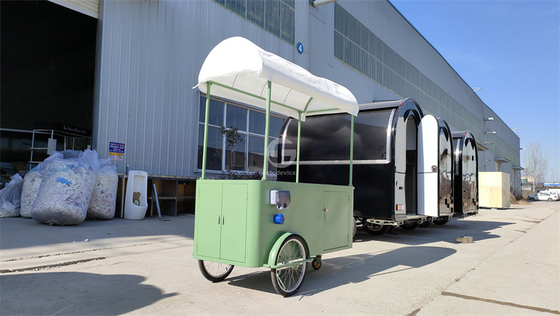 Fast concession trailer food truck elektrische straatkiosk crepe cart mobiel crepe koffie fiets food cart ontwerp