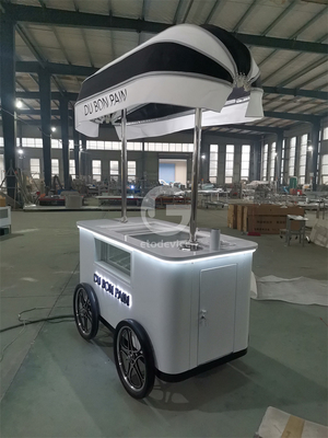 Fabrieksprijs ijswagen met wielen ijs push cart ijsvrieswagen