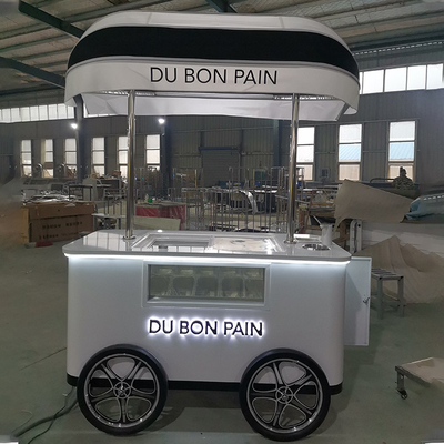 Fabrieksprijs ijswagen met wielen ijs push cart ijsvrieswagen
