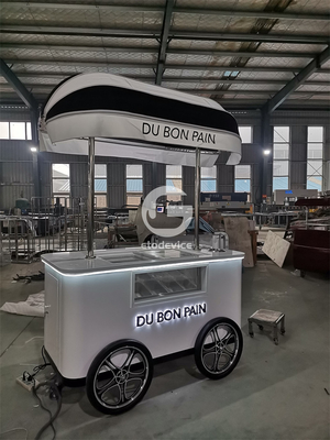 Fabrieksprijs ijswagen met wielen ijs push cart ijsvrieswagen