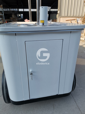 Display Cart Gelato Hard Ice Cream Cart met twee wielen