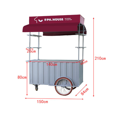 Fast food motor driewieler ijs fiets kar te koop