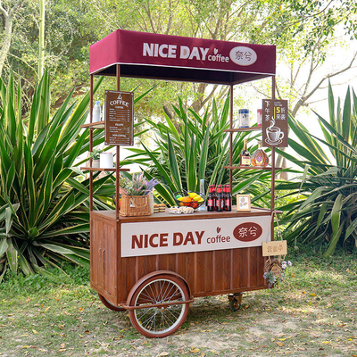 Handpush Koffiefiets Nieuw ontwerp driewielkarretje voor mobiel café