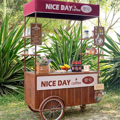 Handpush Koffiefiets Nieuw ontwerp driewielkarretje voor mobiel café