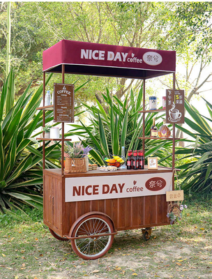 Handpush Koffiefiets Nieuw ontwerp driewielkarretje voor mobiel café