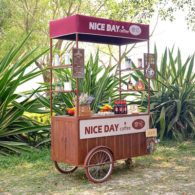Craft Beverage Bike Handgemaakte push cart voor duurzame food cart oplossingen