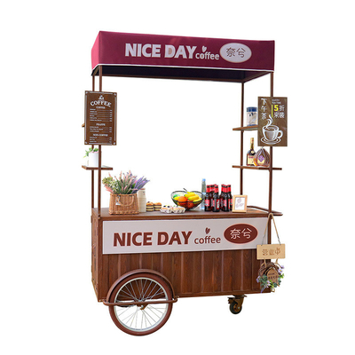 Craft Beverage Bike Handgemaakte push cart voor duurzame food cart oplossingen