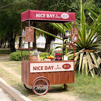 Craft Beverage Bike Handgemaakte push cart voor duurzame food cart oplossingen