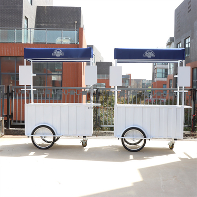 Koffie driewiel push cart draagbare drank oplossing voor mobiele ondernemers