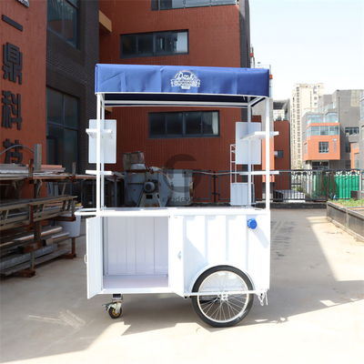 Nieuwe conditie En chips Concessies IJs Cream Food Cart Driewieler te koop