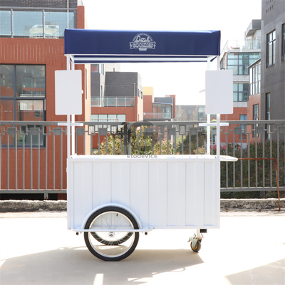 Nieuwe conditie En chips Concessies IJs Cream Food Cart Driewieler te koop