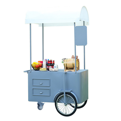 Hand Push Cart voor Street Food 3 Wheels Cargo cart met opslagdoos voor verkooppromotie