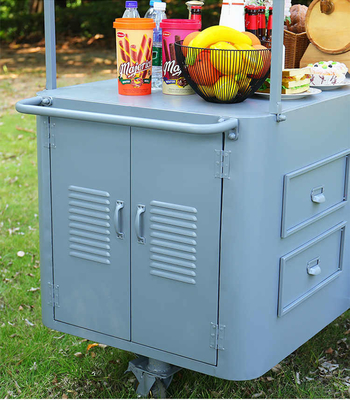 Hand Push Cart voor Street Food 3 Wheels Cargo cart met opslagdoos voor verkooppromotie